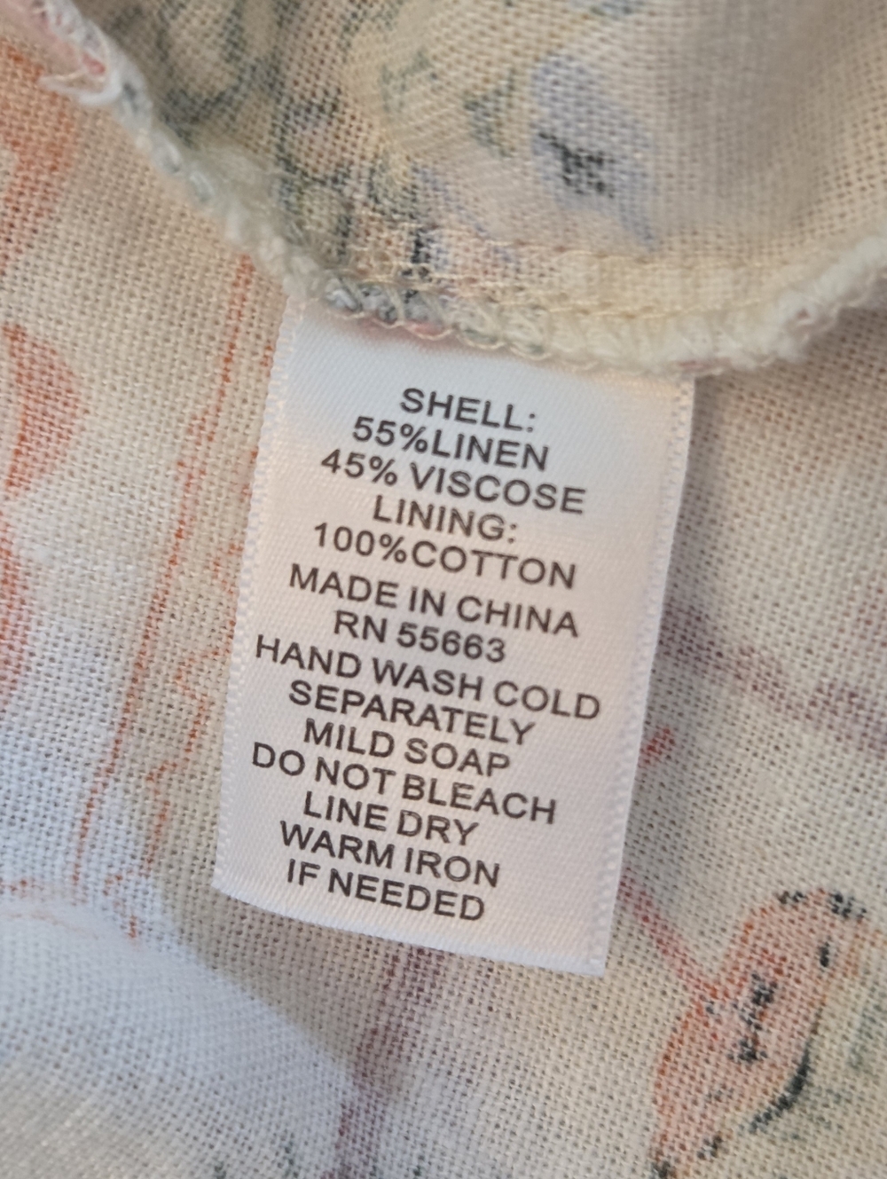 NWOT Linen Blend Fruit Print Tiered Midi Dress with Pockets L - Picture 13 of 13